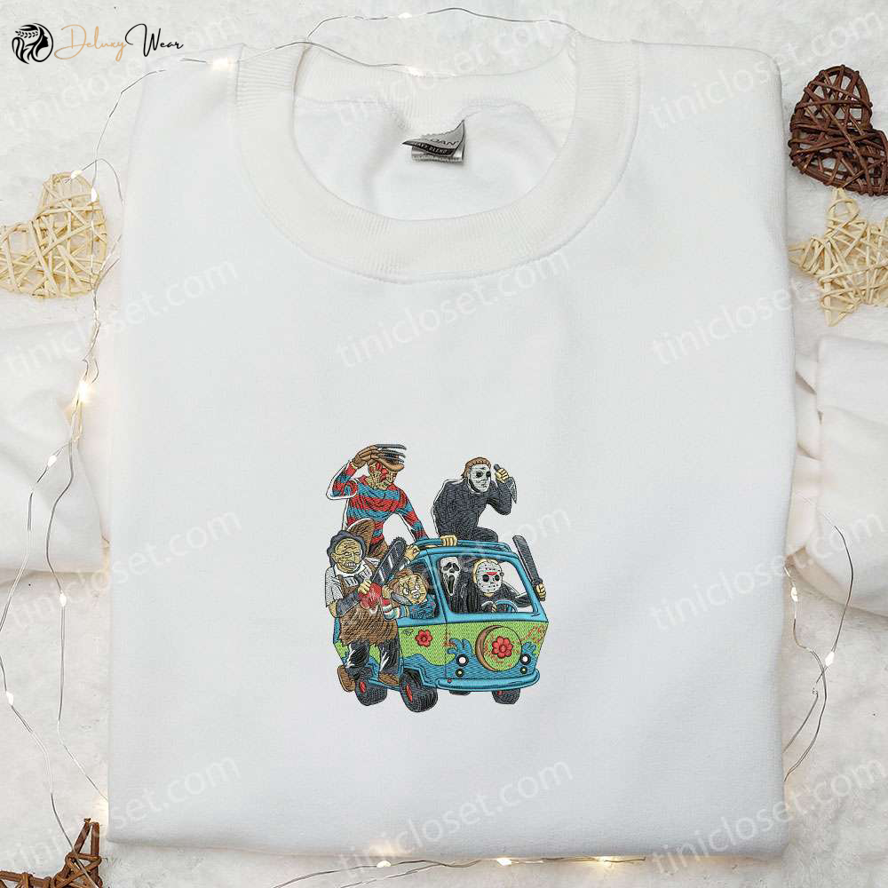 Halloween Gang Embroidered Shirt Spirit T-shirt Funny Hoodie