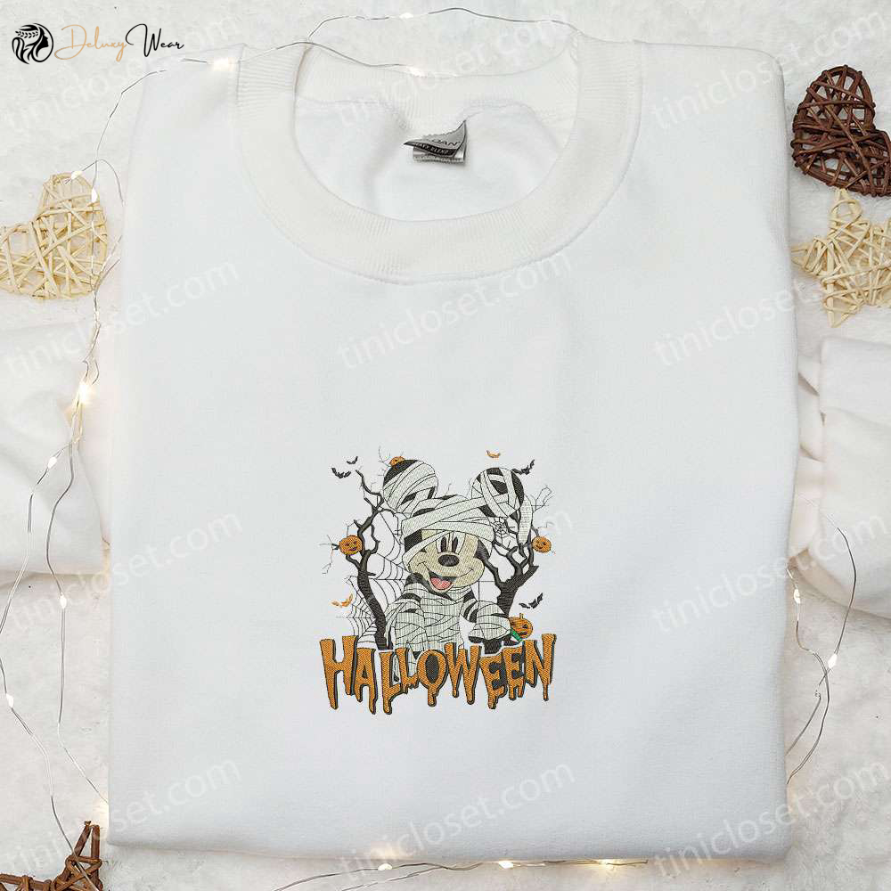 Halloween Mickey Mummy Embroidered Shirt – Disney s Best Gift for Family