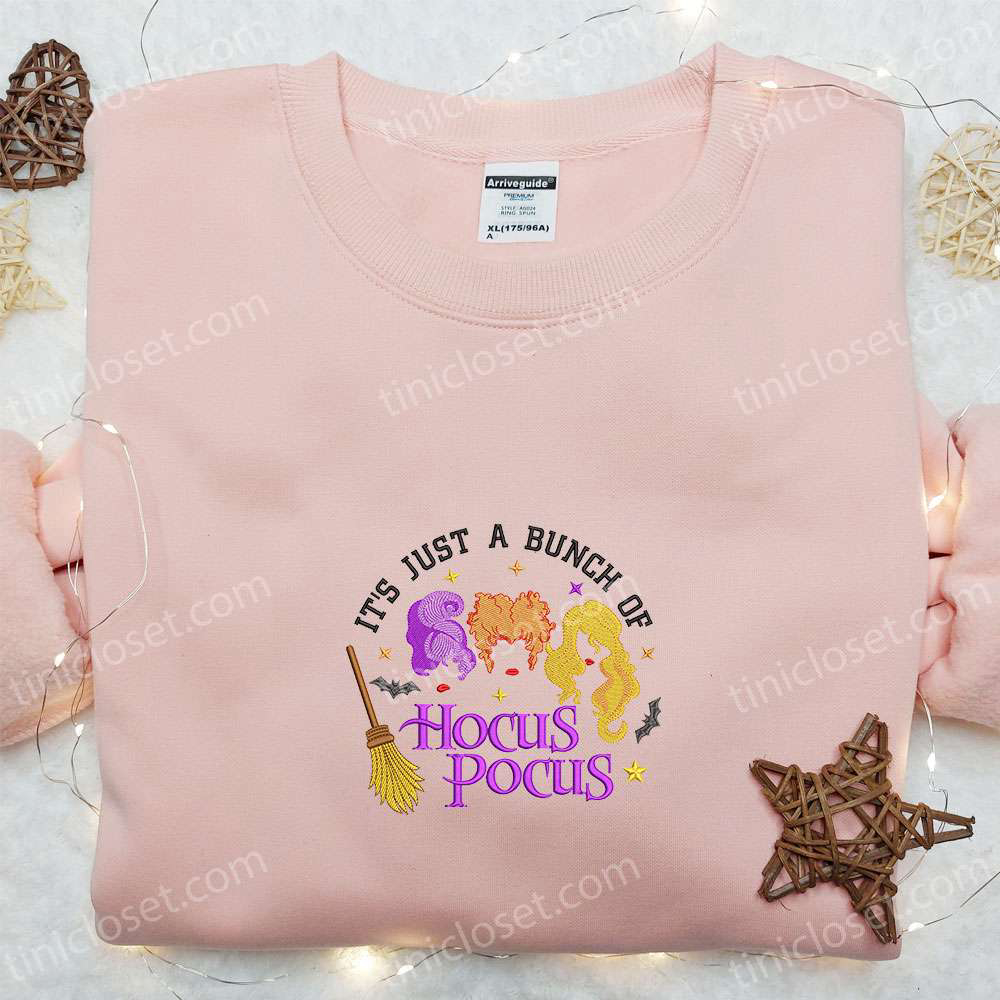 Halloween Sanderson Sisters Witch Embroidered Shirt – Spooktacular Hocus Pocus Tee