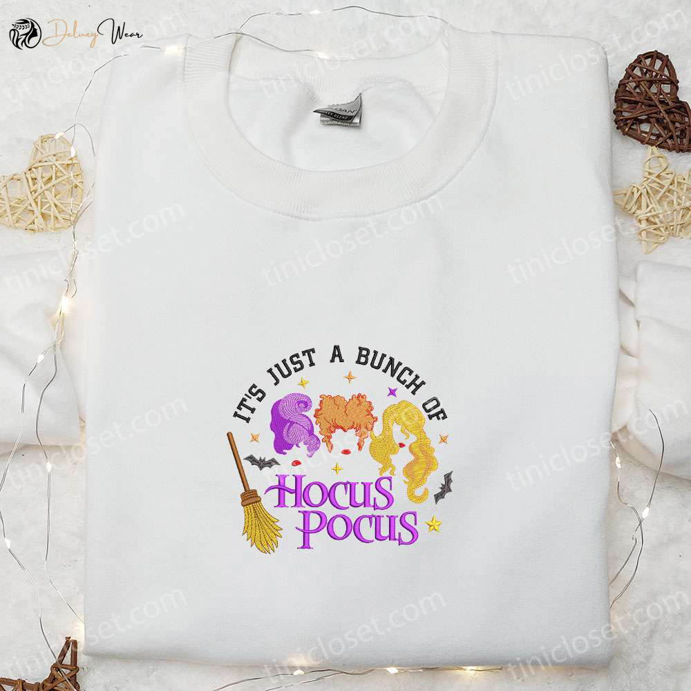 Halloween Sanderson Sisters Witch Embroidered Shirt – Spooktacular Hocus Pocus Tee