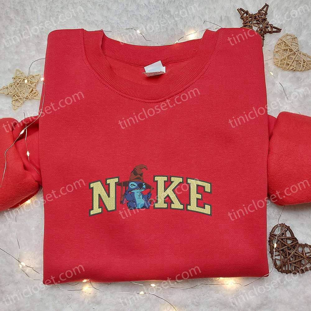 Halloween Stitch Witch x Nike Embroidered Shirt: Disney & Nike Inspired Halloween Shirt