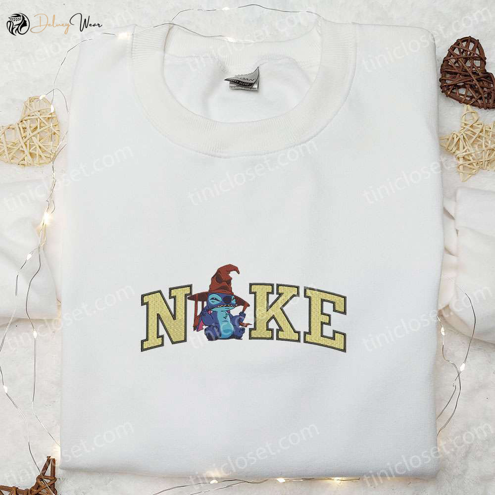 Halloween Stitch Witch x Nike Embroidered Shirt: Disney & Nike Inspired Halloween Shirt