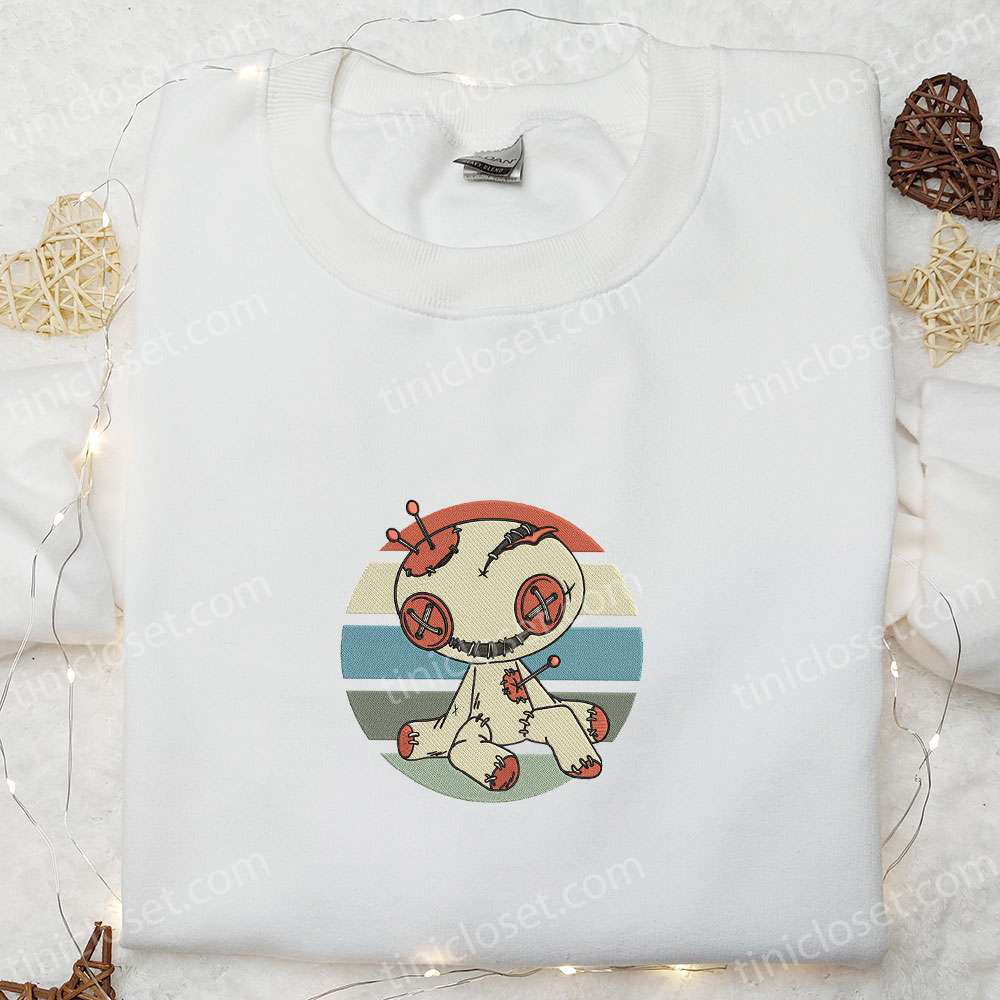 Halloween Voodoo Doll & Friends Embroidered Shirts: Spooky Tees for a Hauntingly Stylish Halloween
