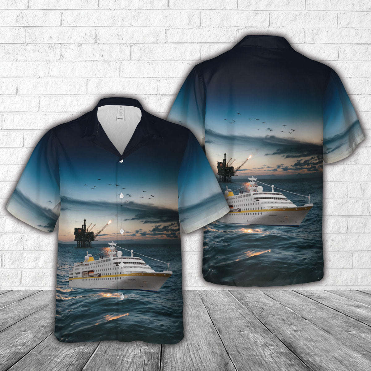 Hamburg-America Line Cruise Ship MS Hamburg Hawaiian Shirt Gift for Men Dad Father Gift for Men Dad Father