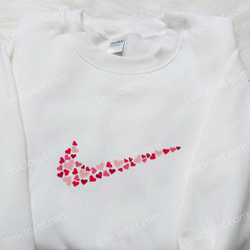 Custom Nike Heart x Swoosh Embroidered Shirt: Best Valentine s Gift Idea