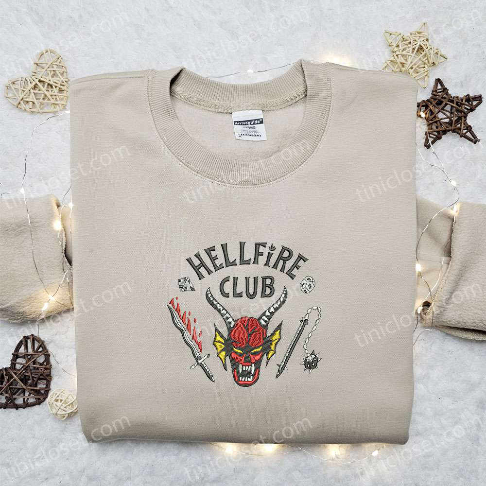 Hell Fire Club Embroidered Sweatshirt: Best Halloween Gifts for Friends & Family