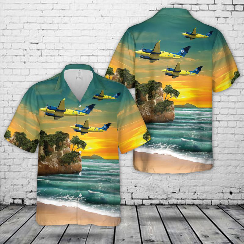 Hellenic Air Force Hawker Beechcraft 350C King Air (B300C) Hawaiian Shirt Gift for Men Dad Father Gift for Men Dad Father