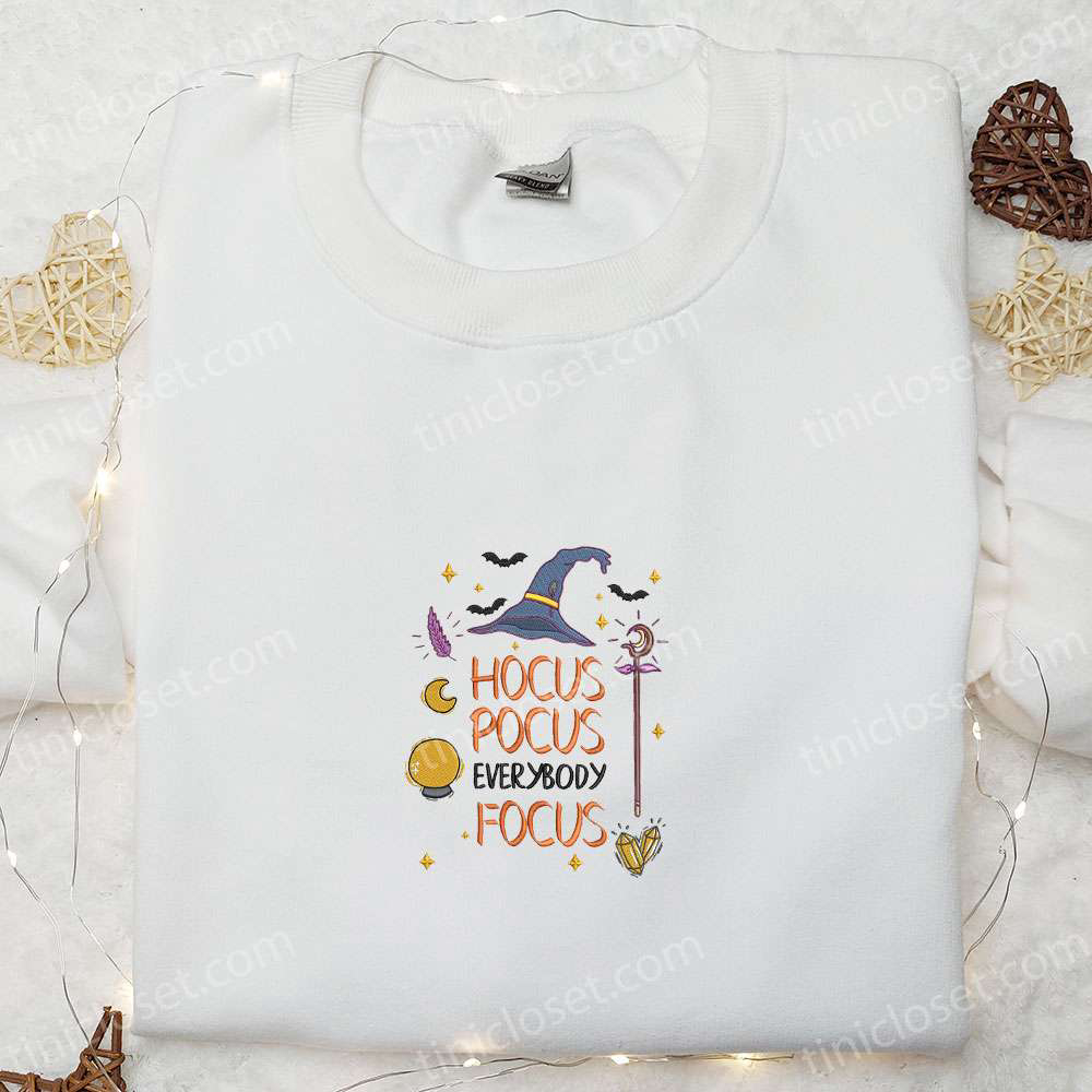 Hocus Pocus Halloween Embroidered Sweatshirt: Vintage Hoodie for Best Family Gifts