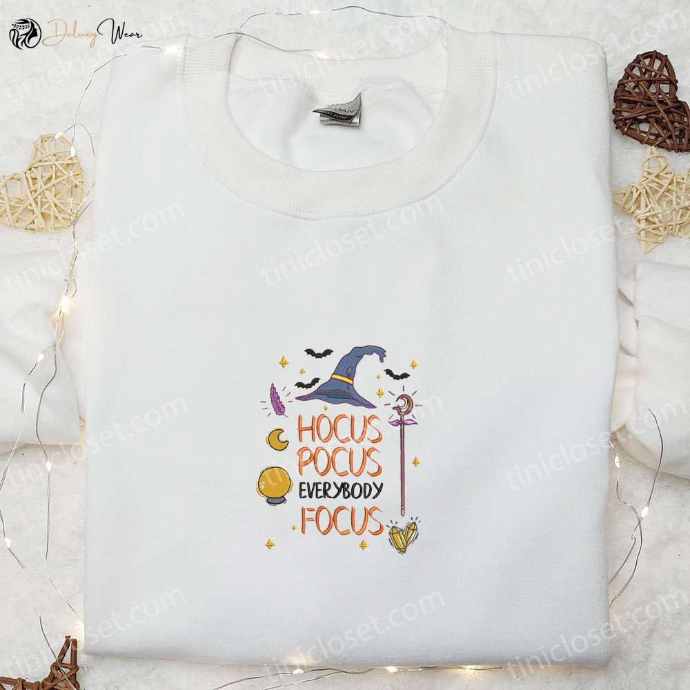 Hocus Pocus Halloween Embroidered Sweatshirt: Vintage Hoodie for Best Family Gifts