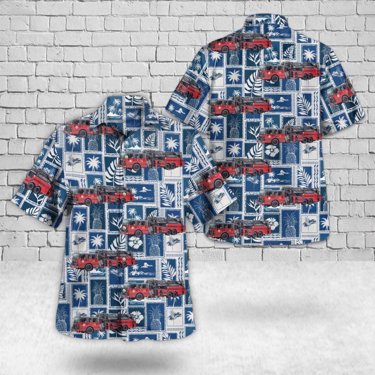 Holmdel, New Jersey, Holmdel Fire Rescue Company No.2 Hawaiian Shirt Gift for Men Dad Father Gift for Men Dad Father
