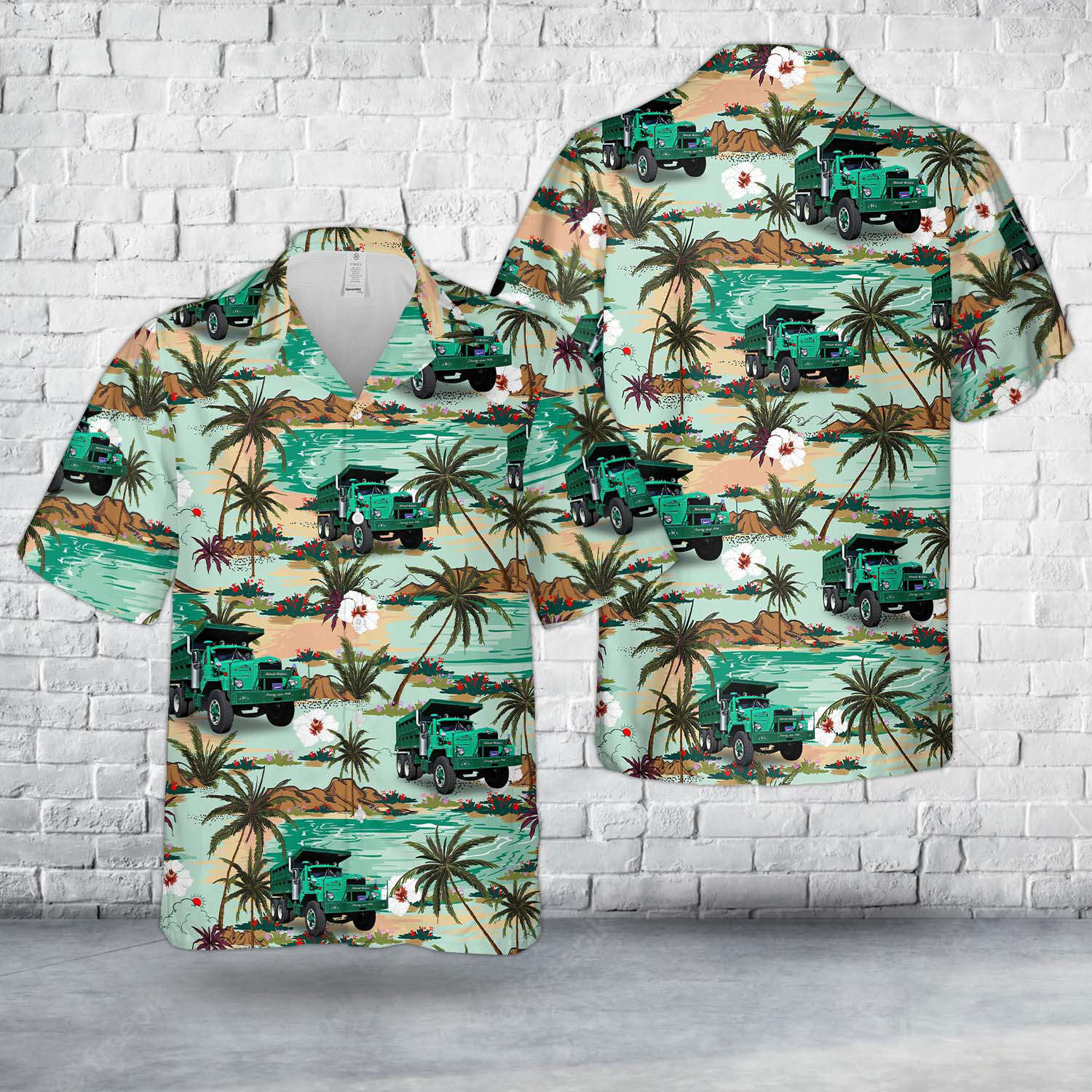 Holmdel Nurseries B 81 Mack Dump Truck Hawaiian Shirt Gift for Men Dad Father Gift for Men Dad Father