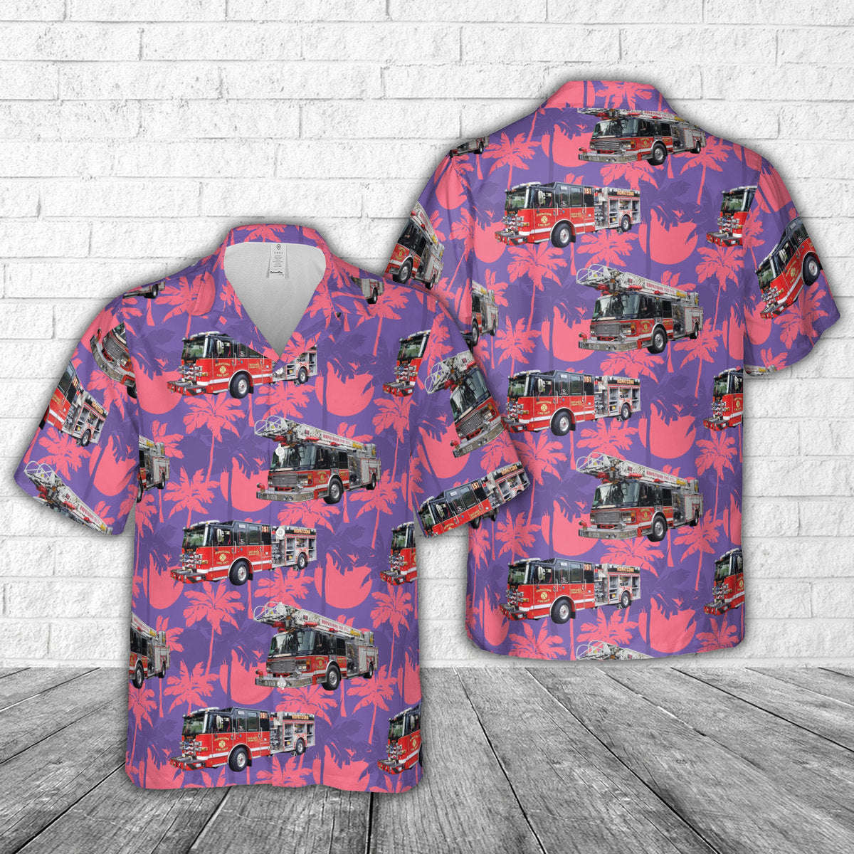 Hopatcong Fire Department, New Jersey Hawaiian Shirt Gift for Men Dad Father Gift for Men Dad Father