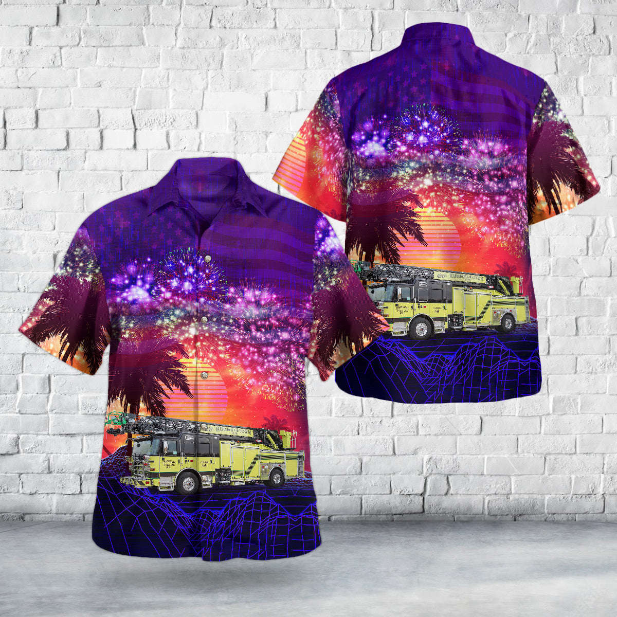 Hummelstown, Pennsylvania, Hummelstown Chemical Fire Company No.1, 4th Of July Hawaiian Shirt Gift for Men Dad Father Gift for Men Dad Father