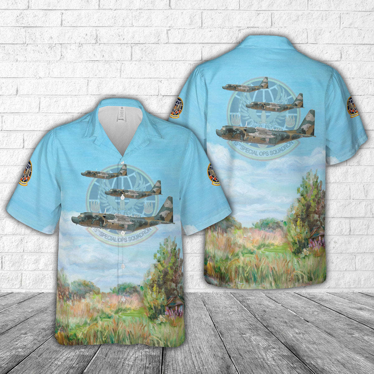 Hurlburt Field, Florida, US Air Force 15th Special Operations Squadron MC-130H Combat Talon II Hawaiian Shirt Gift for Men Dad Father Gift for Men Dad Father