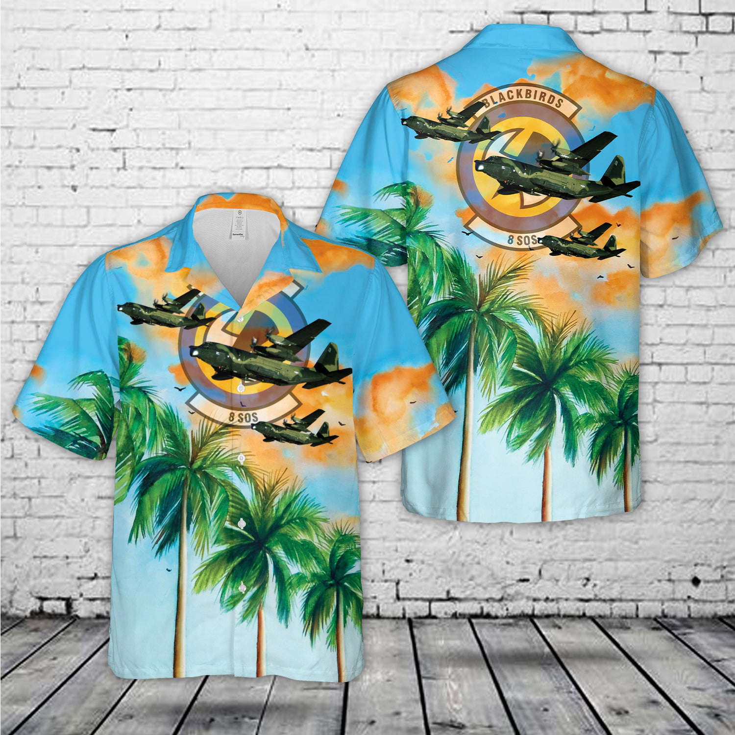 Hurlburt Field, Florida, US Air Force 8th Special Operations Squadron Lockheed MC-130E Combat Talon II Hawaiian Shirt Gift for Men Dad Father Gift for Men Dad Father