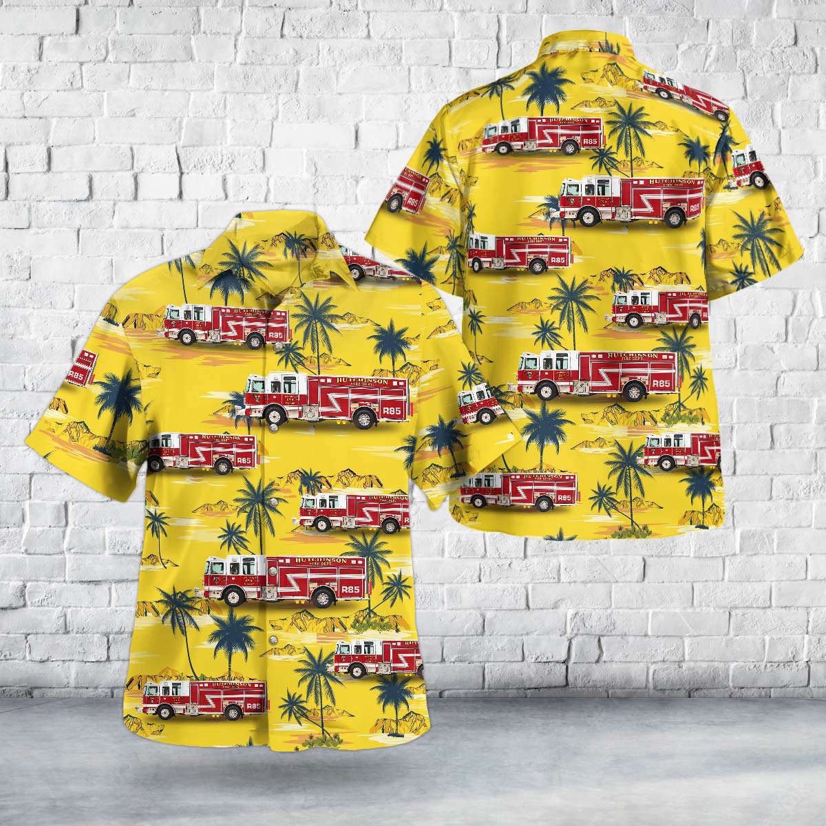 Hutchinson, Pennsylvania, Hutchinson Volunteer Fire Department Hawaiian Shirt Gift for Men Dad Father Gift for Men Dad Father