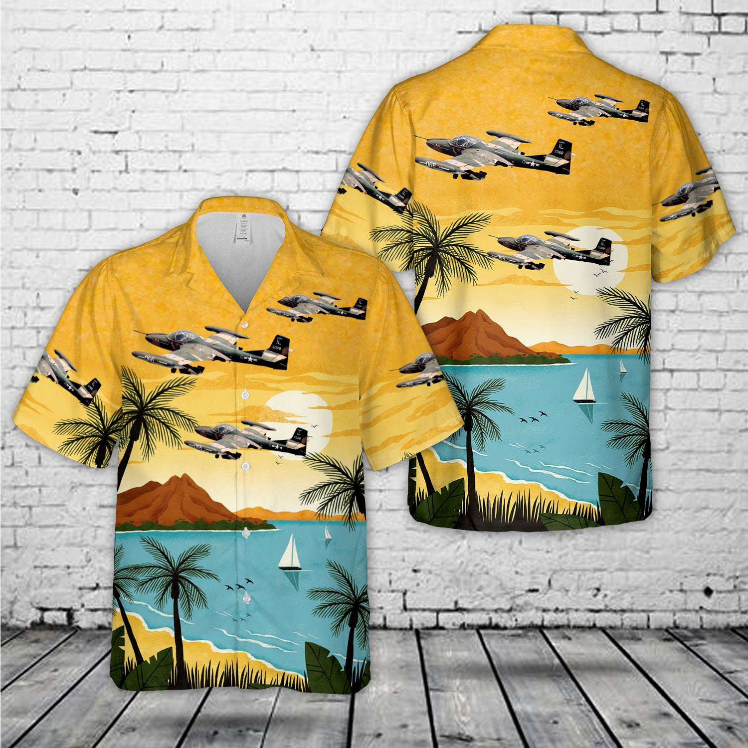 Illinois Air National Guard 169th Tactical Air Support Squadron OA-37B Dragonfly aircraft Hawaiian Shirt Gift for Men Dad Father Gift for Men Dad Father