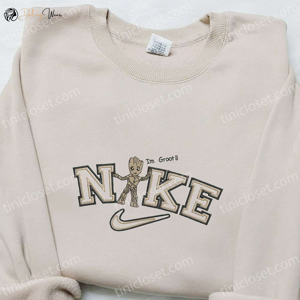 Im Groot x Nike Movie Embroidered Sweatshirt: Best Family Gift Nike Inspired Shirt