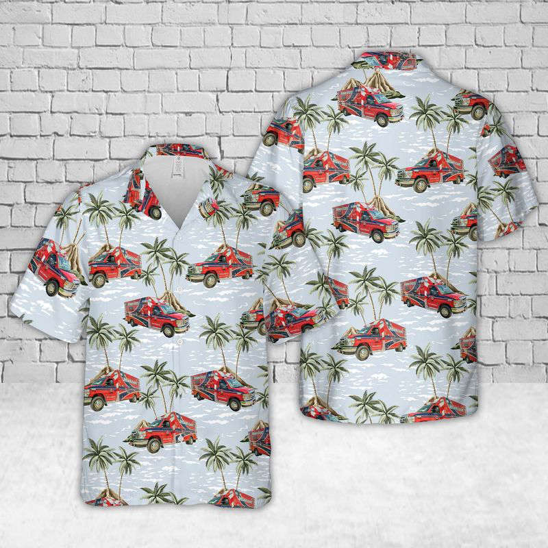 Indiana Delaware County EMS Hawaiian Shirt Gift for Men Dad Father Gift for Men Dad Father