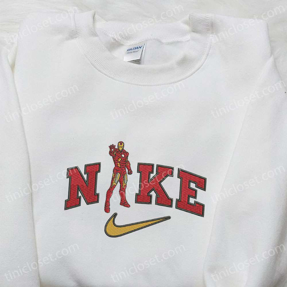 Iron Man x Nike Movie Embroidered Sweatshirt – Marvel Universe & Nike Inspired Shirt