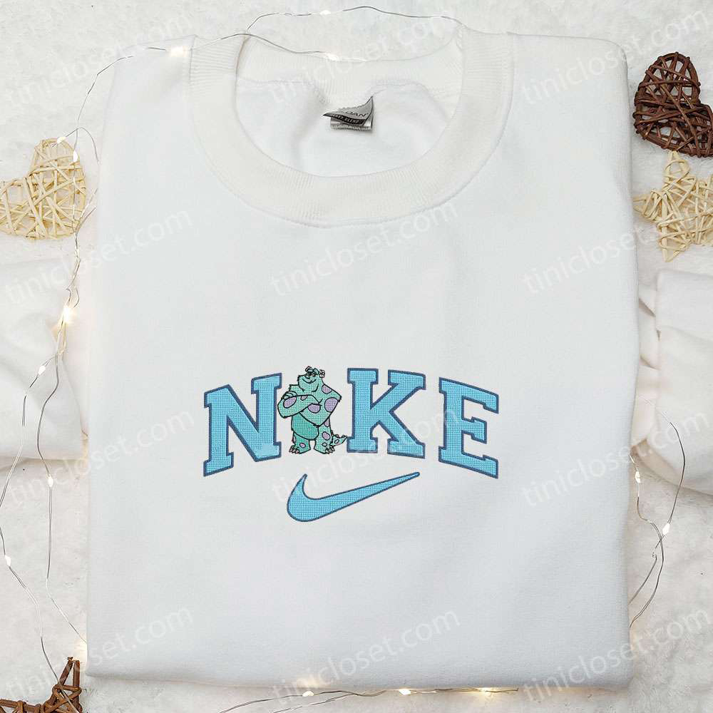 Disney Characters Embroidered Hoodie & Shirt: James P Sullivan x Nike Collection – Perfect Family Gift