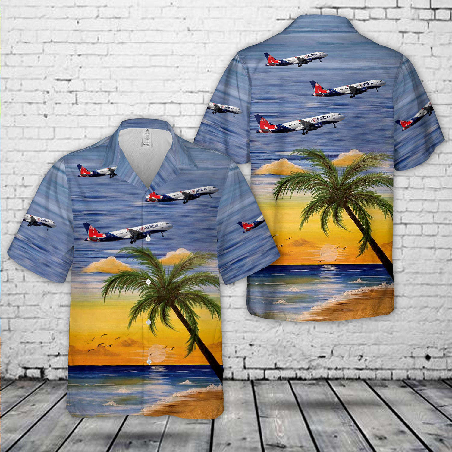 JetBlue Airways Blue Monster Hawaiian Shirt Gift for Men Dad Father Gift for Men Dad Father