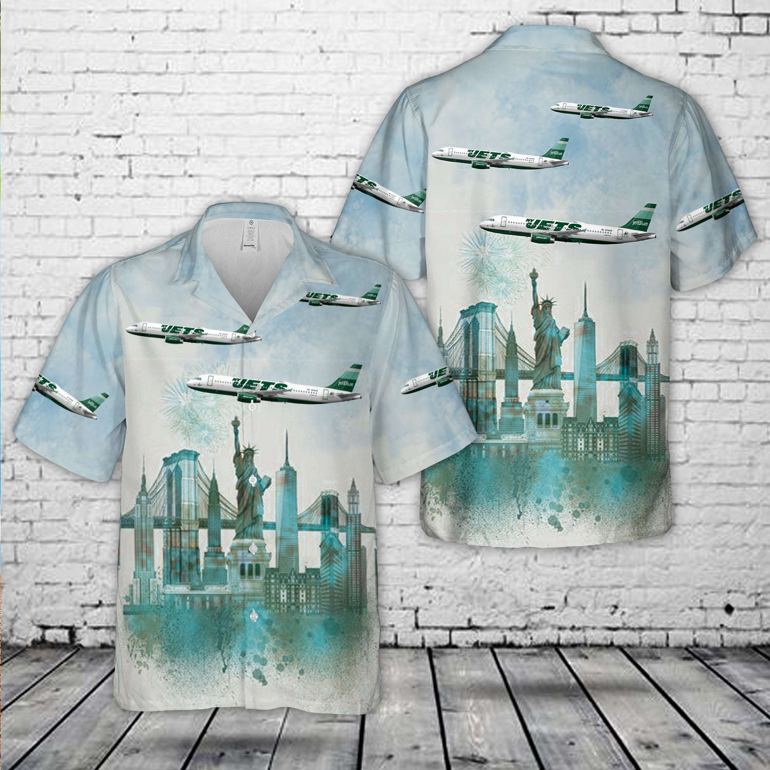 jetBlue Airways New York Jets Airbus A320-232 N746JB Hawaiian Shirt Gift for Men Dad Father Gift for Men Dad Father