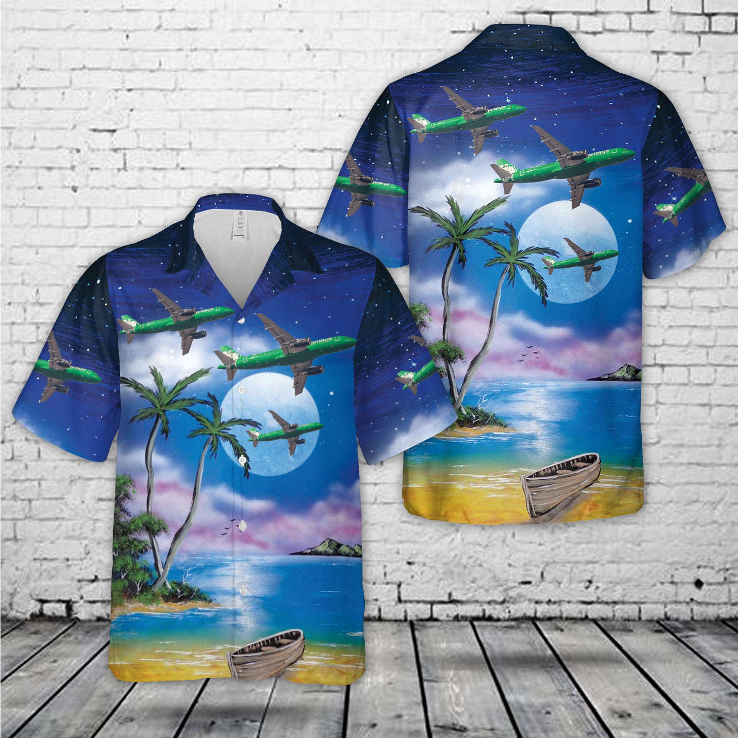 JetBlue Airways, on Celtics livery, Airbus A320-232 Hawaiian Shirt Gift for Men Dad Father Gift for Men Dad Father