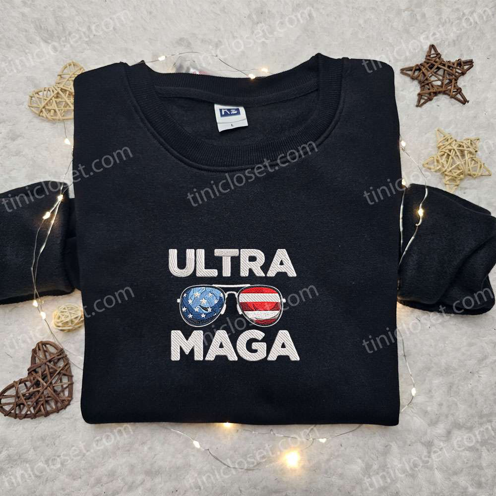 Joe Biden & Donald Trump Embroidered Shirt & Sweatshirt: Make America Great Again Hot Political Topics T-shirt