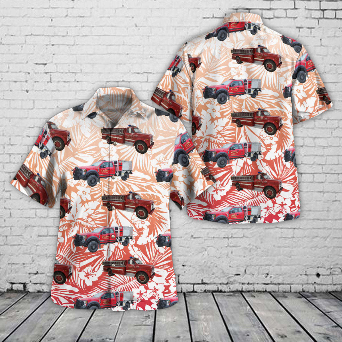 Kalona Volunteer Fire Department, Iowa Hawaiian Shirt Gift for Men Dad Father Gift for Men Dad Father