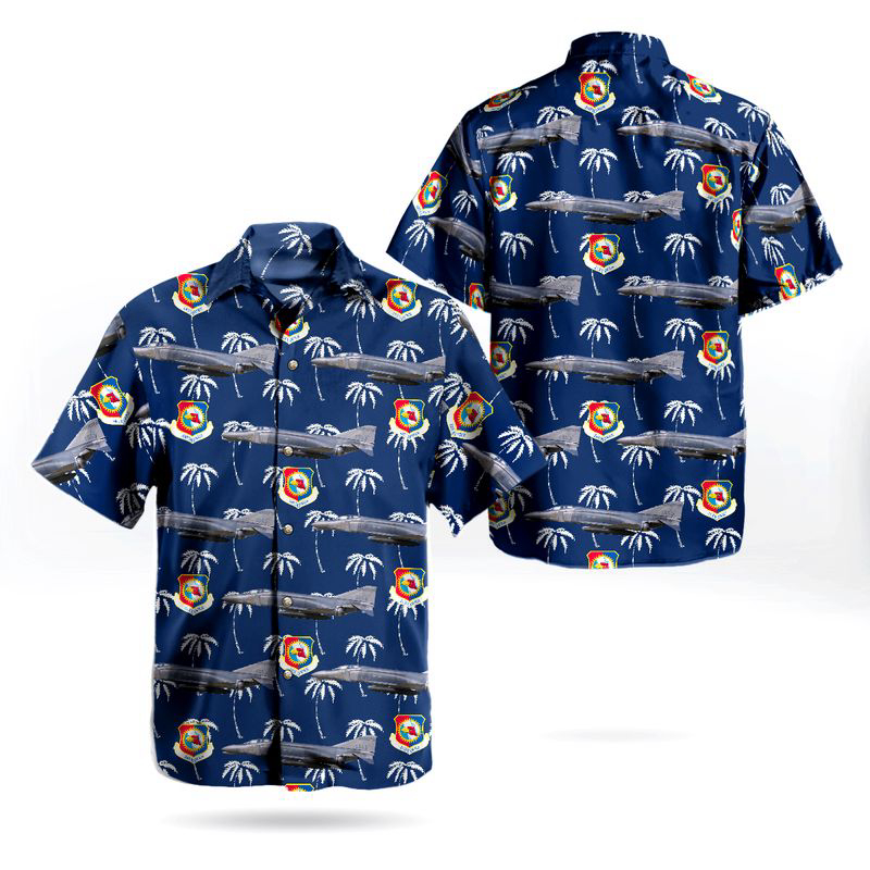Kansas Air National Guard 184th Intelligence Wing McDonnell Douglas F-4D Phantom II Hawaiian Shirt Gift for Men Dad Father Gift for Men Dad Father