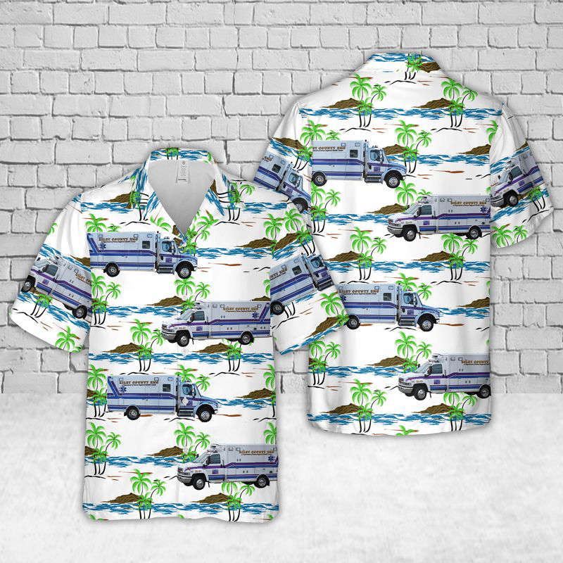 Kansas Riley County EMS Hawaiian Shirt Gift for Men Dad Father Gift for Men Dad Father