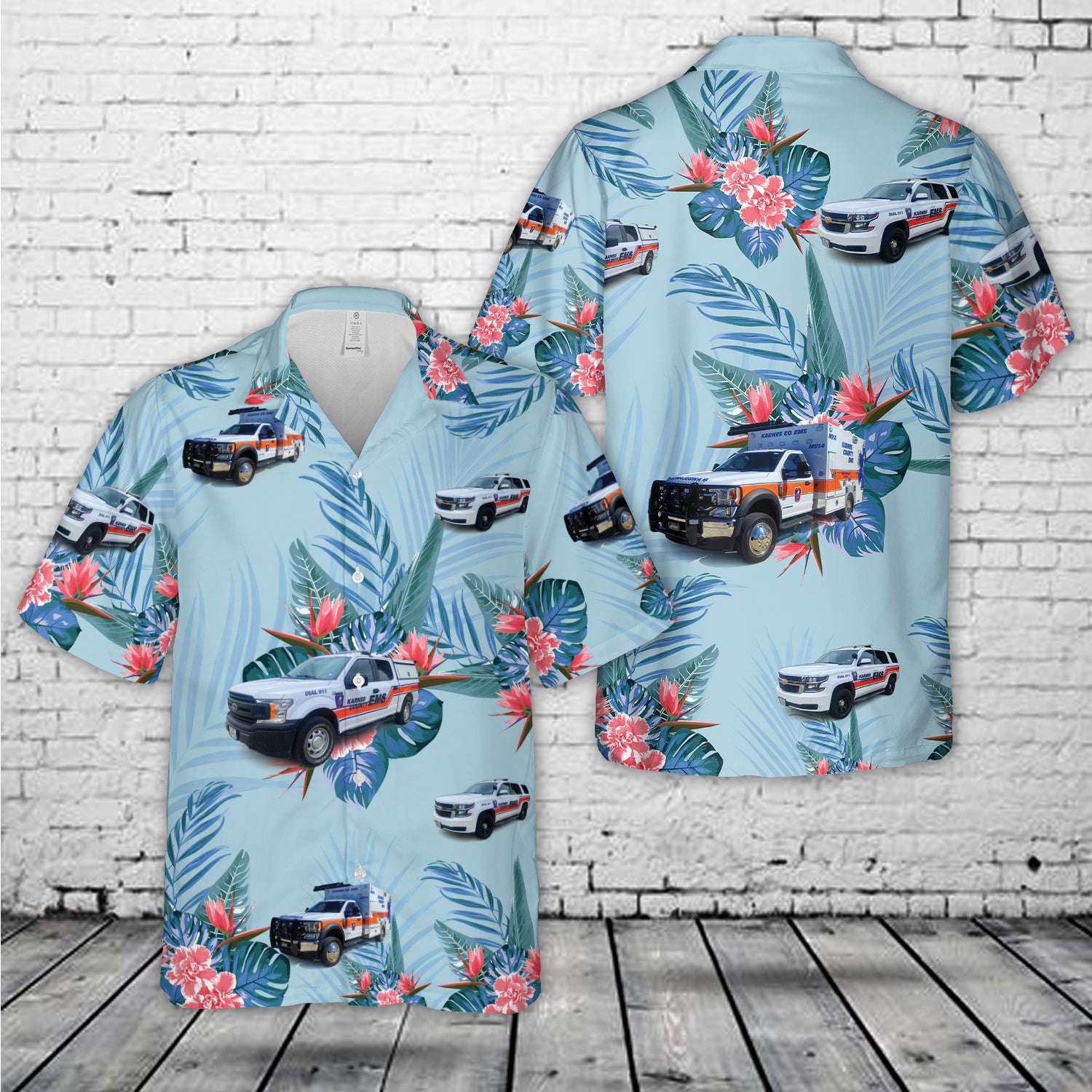 Kenedy, Texas, Karnes County EMS Hawaiian Shirt Gift for Men Dad Father Gift for Men Dad Father