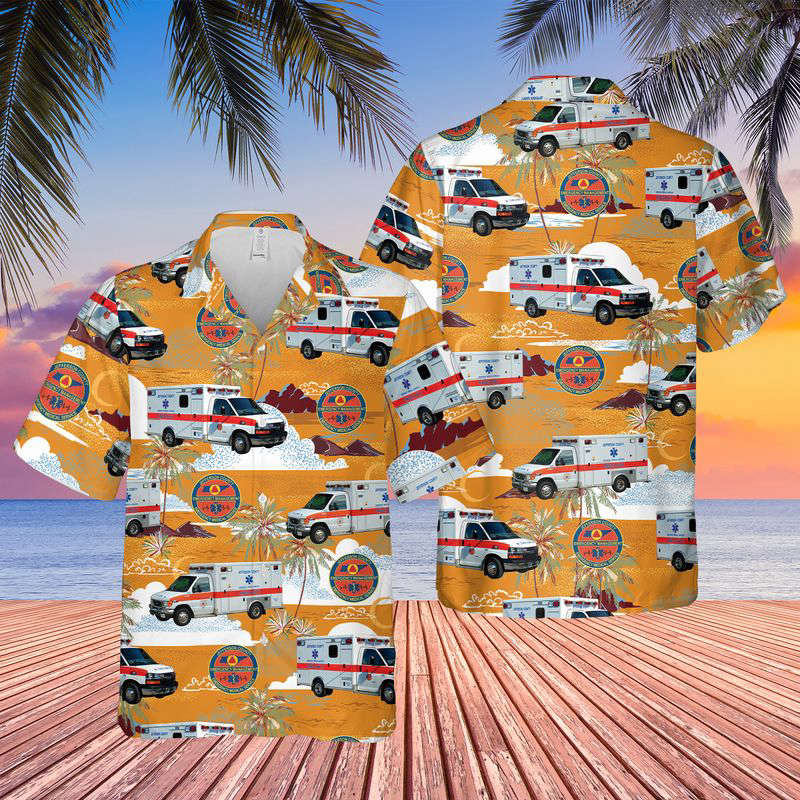 Kentucky Jefferson County EMS Hawaiian Shirt Gift for Men Dad Father Gift for Men Dad Father