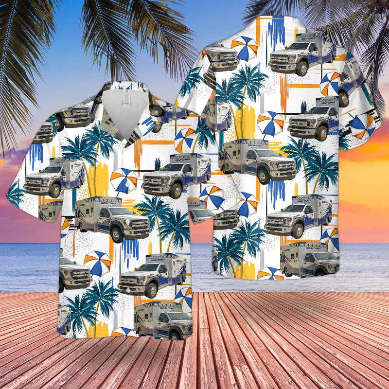 Kentucky Shelby County EMS Hawaiian Shirt Gift for Men Dad Father Gift for Men Dad Father
