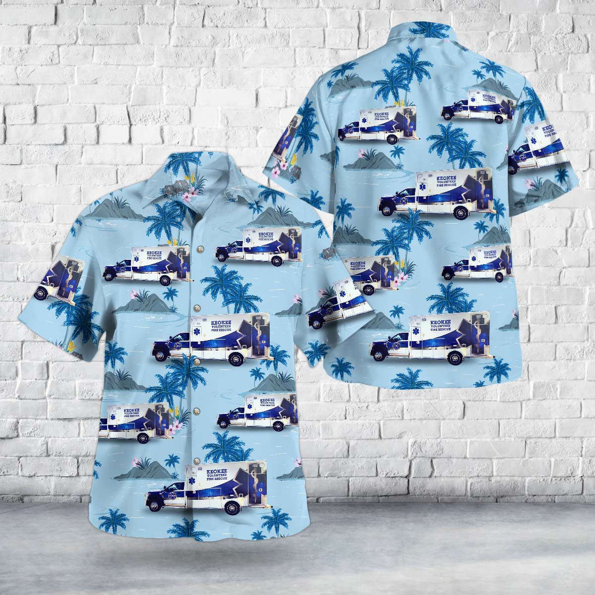 Keokee, Virginia, Keokee Volunteer Fire and Rescue Hawaiian Shirt Gift for Men Dad Father Gift for Men Dad Father