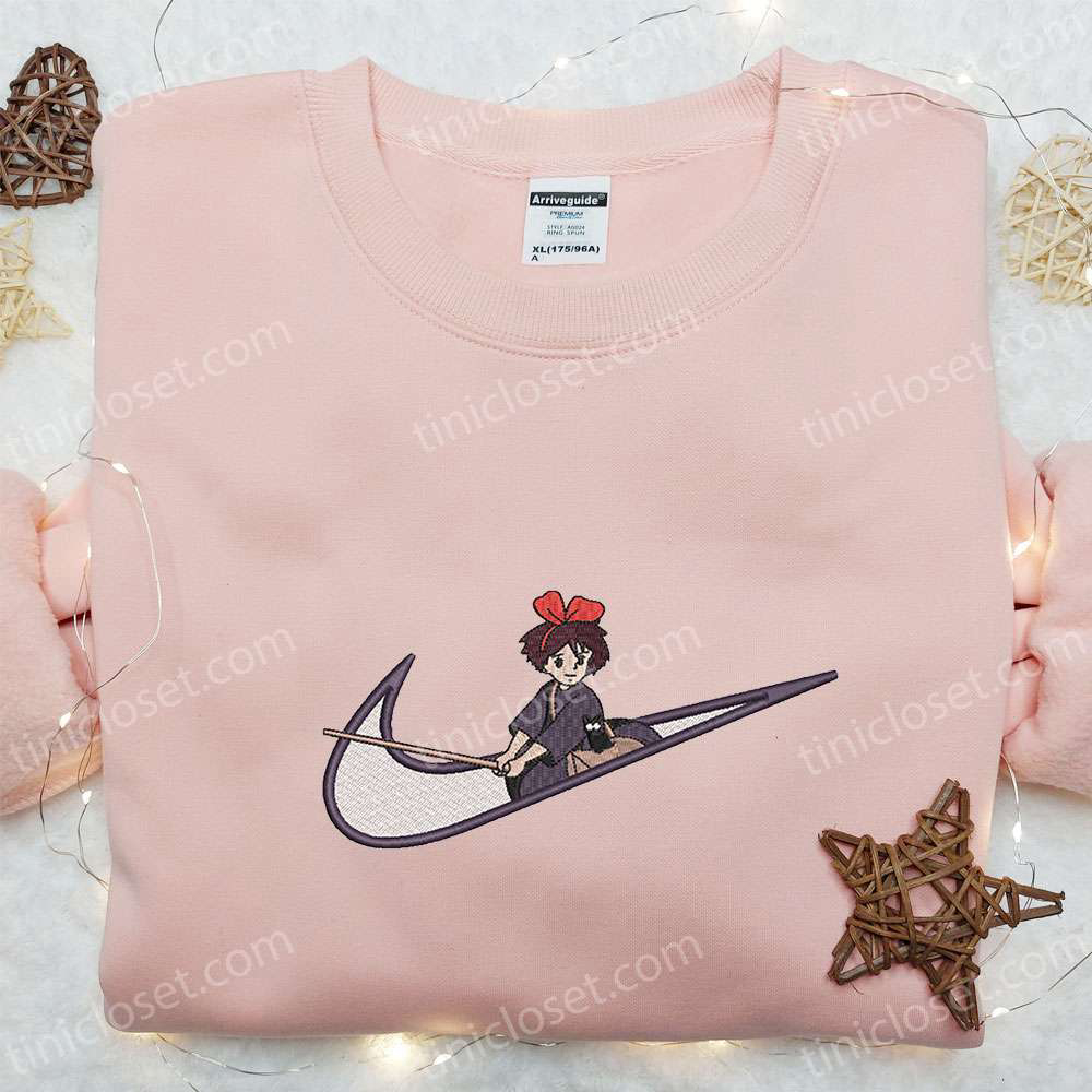 Kiki x Nike Swoosh Sweatshirt Delivery Service & Inspired Embroidered Shirt