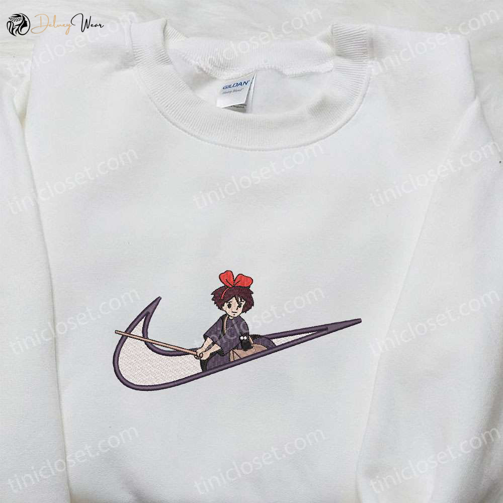 Kiki x Nike Swoosh Sweatshirt Delivery Service & Inspired Embroidered Shirt