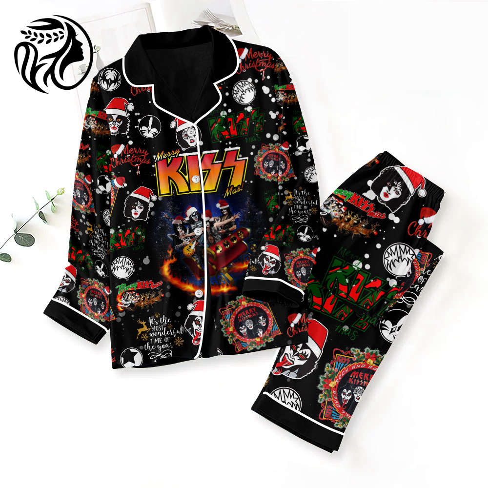Kiss Band Button Down Pajamas Set – ANHNV 1911