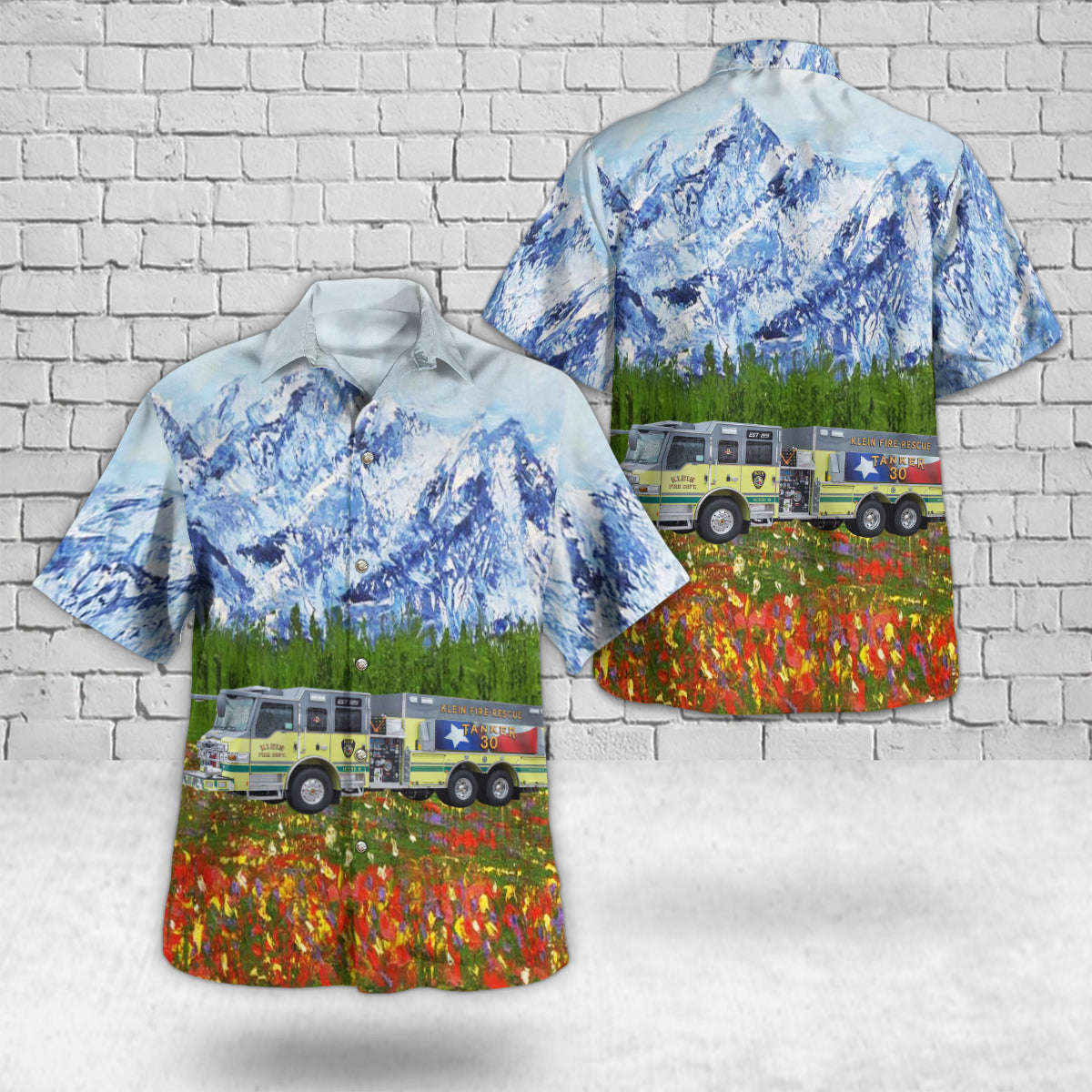Klein, Texas, Klein Fire Department – Tanker Hawaiian Shirt Gift for Men Dad Father Gift for Men Dad Father