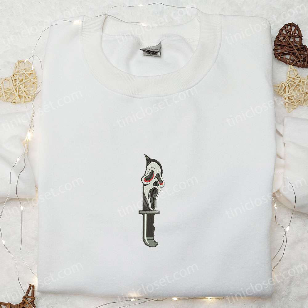 Knife Ghost Face Hoodie: Horror Characters Sweatshirt – Perfect Halloween Gifts