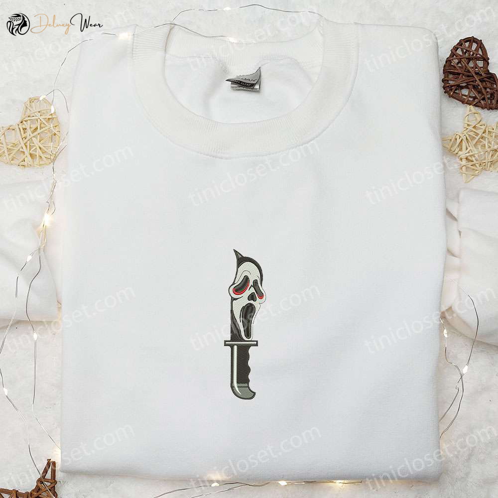 Knife Ghost Face Hoodie: Horror Characters Sweatshirt – Perfect Halloween Gifts