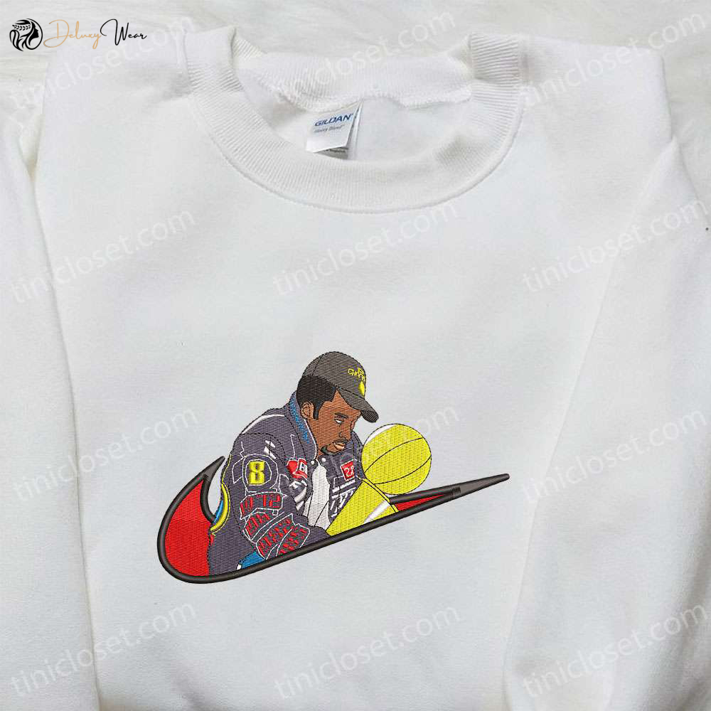 Kobe Bryant x Swoosh Sport Embroidered Sweatshirt: NBA Shirt Best Family Gift Ideas