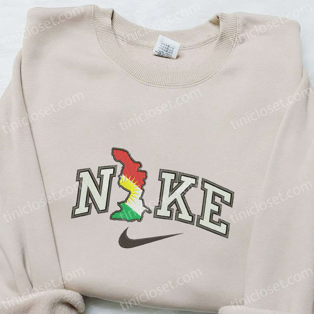 Kurdistan x Nike Embroidered Hoodie & Shirt: Best Family Gift Nike Inspired Stylish & Unique