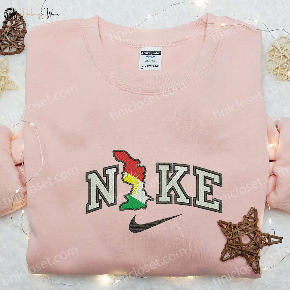 Kurdistan x Nike Embroidered Hoodie & Shirt: Best Family Gift Nike Inspired Stylish & Unique