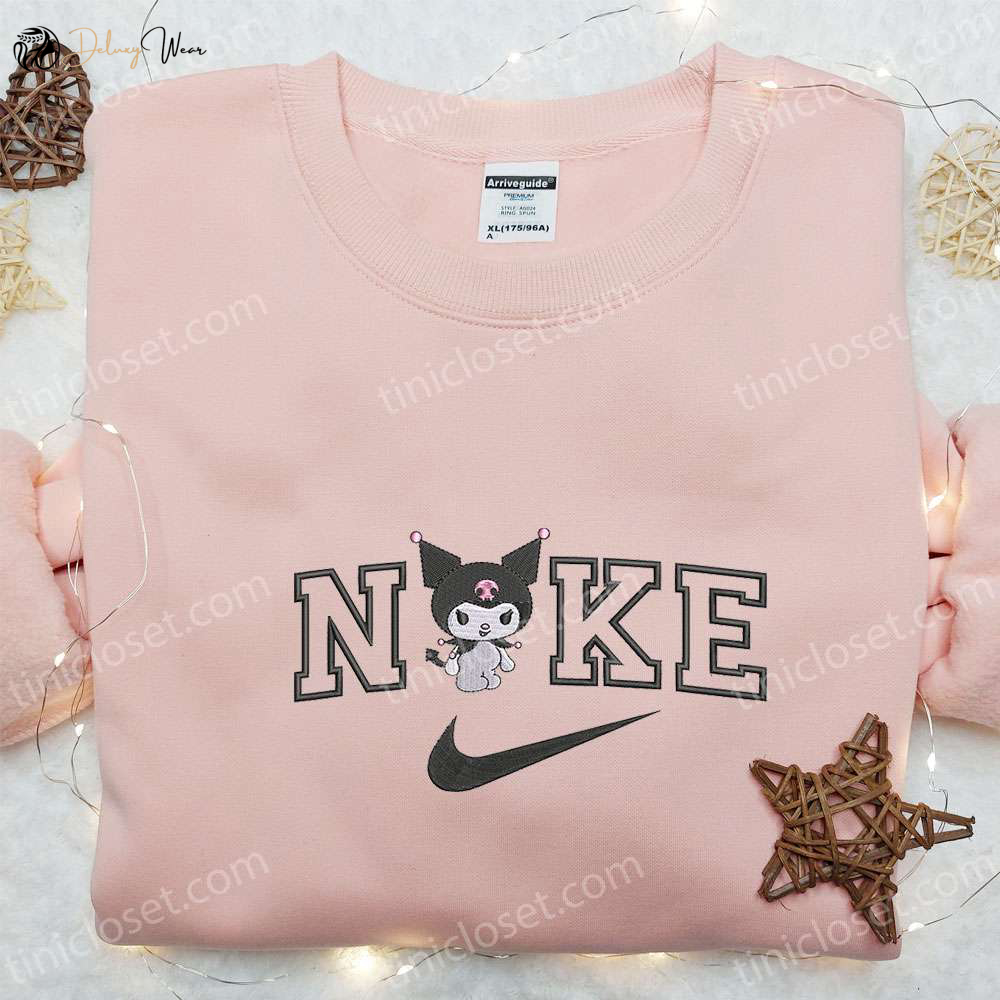 Kuromi x Nike Embroidered Cartoon Hoodie & Shirt Perfect Family Gift