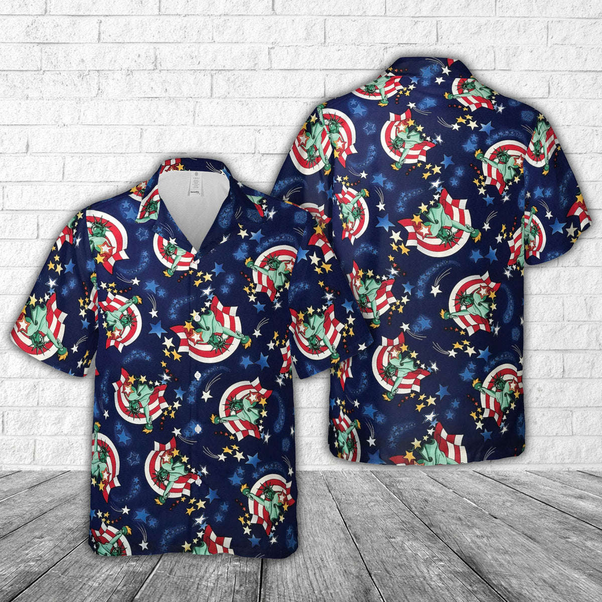 Lady Liberty, 4th Of July Hawaiian Shirt Gift for Men Dad Father Gift for Men Dad Father