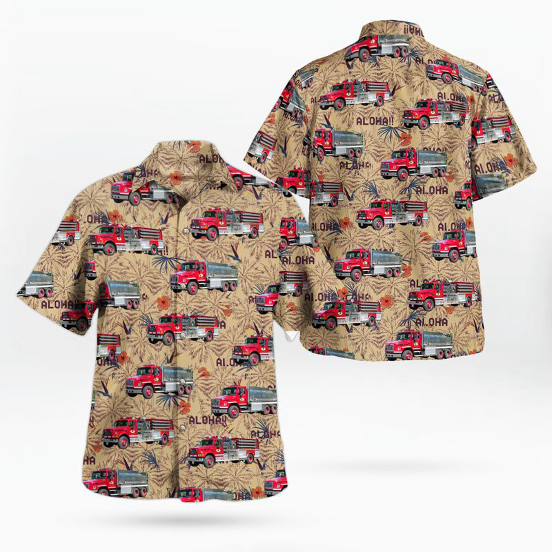 Lake Pleasant, New York, Lake Pleasant Vol Fire Department Hawaiian Shirt Gift for Men Dad Father Gift for Men Dad Father