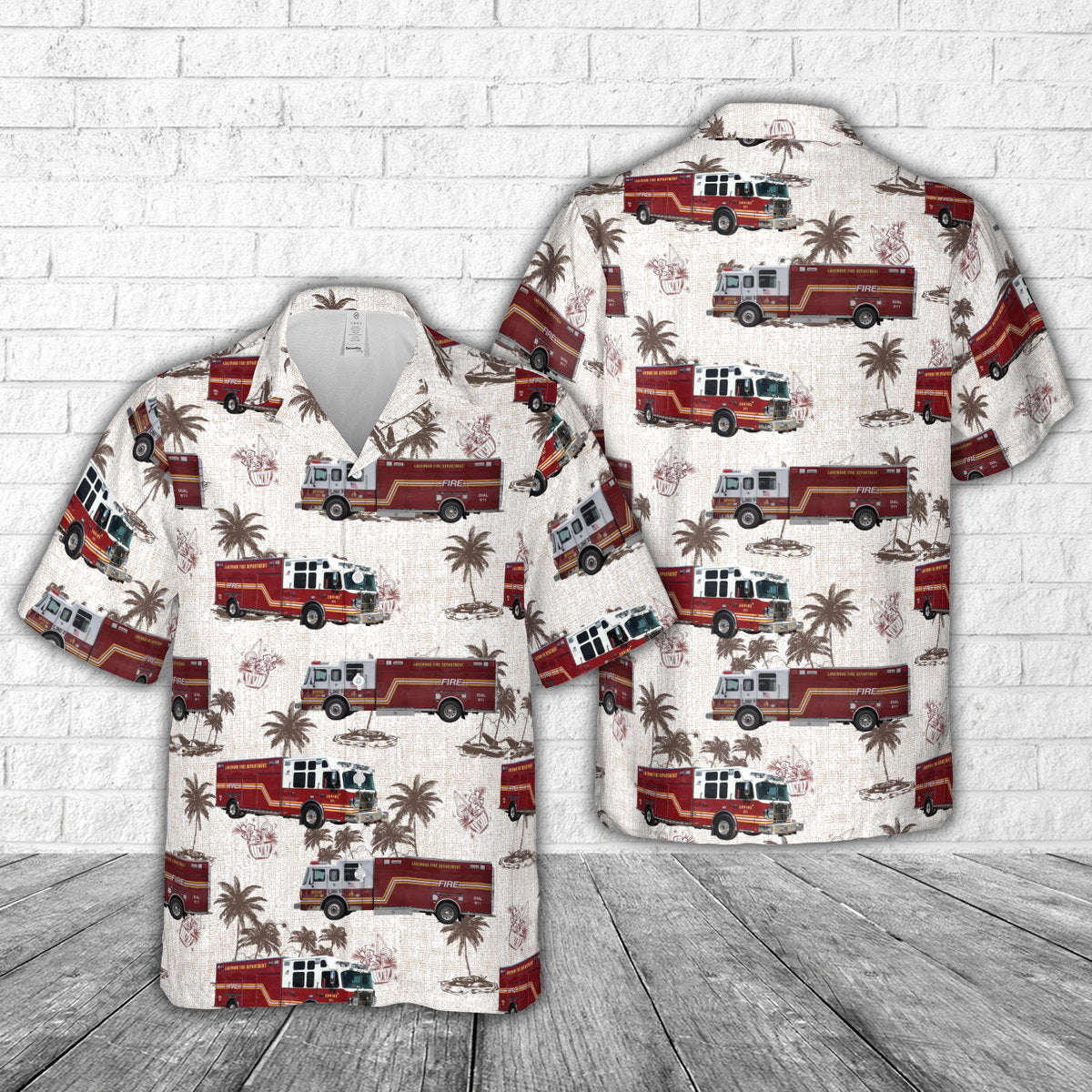 Lakewood Fire Department, New York Hawaiian Shirt Gift for Men Dad Father Gift for Men Dad Father