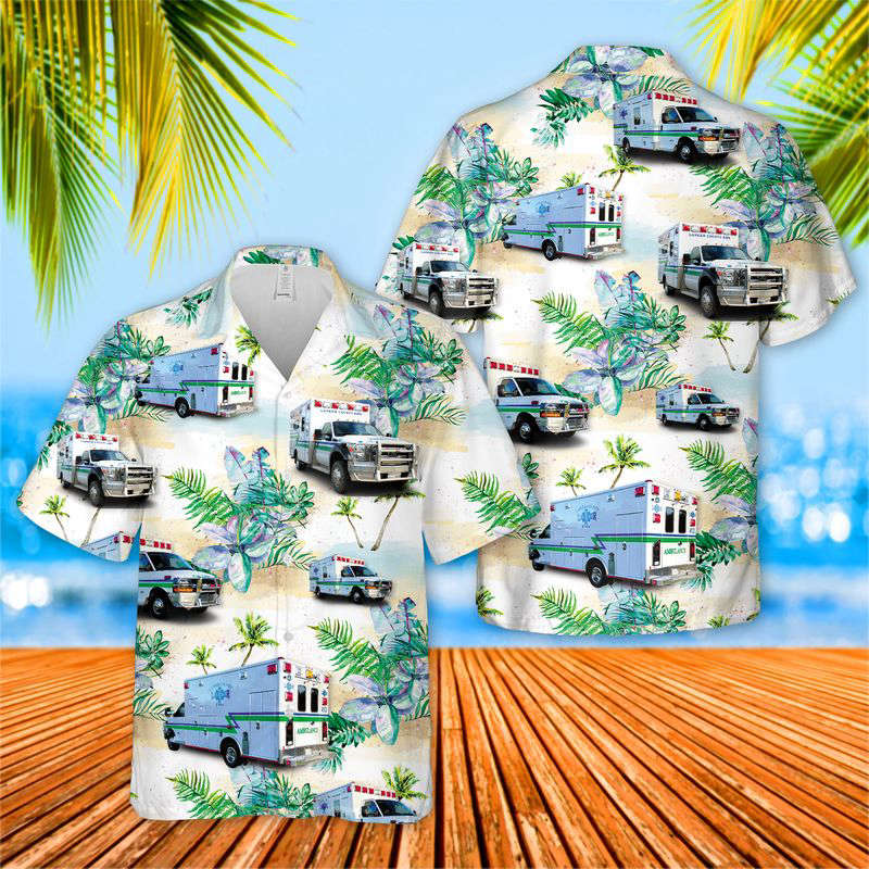 Lapeer County EMS Hawaiian Shirt Gift for Men Dad Father Gift for Men Dad Father